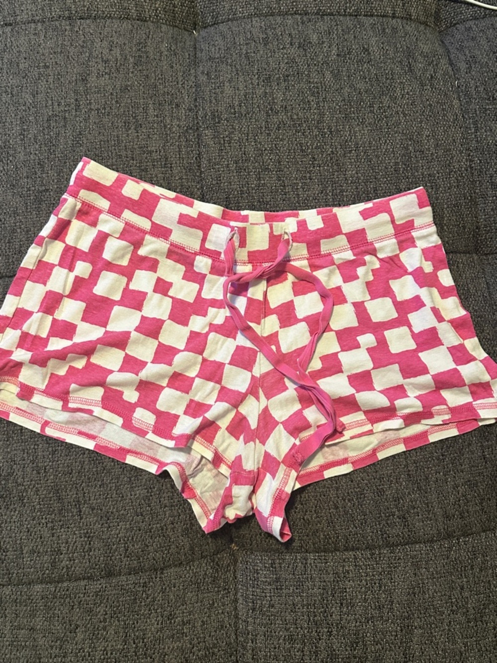 Size Small Jenni by Jennifer Moore Pink and White Checker Sleep Shorts